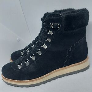 Kate Spade New York Maira Ankle Boot Black Leather Womens Size 9.5M Casual Shoes